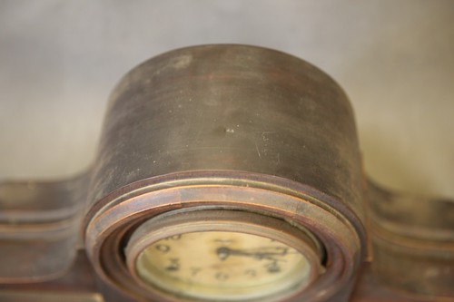 Rare Large Antique Ingraham Mantel Clock Tambour Case With key Works Read - Picture 8 of 21