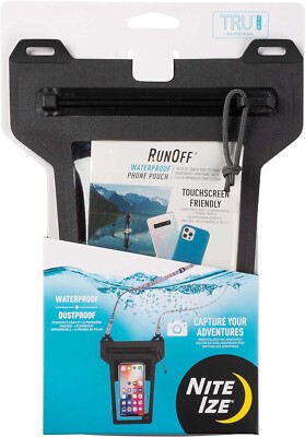 Nite Ize RunOff IP67 Waterproof Phone Pouch Lanyard and Zipper - Charcoal