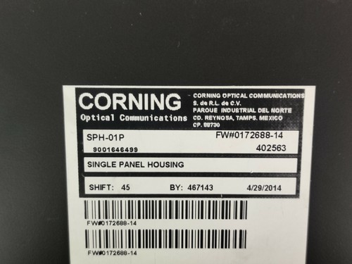 Corning SPH-01P Single Panel Housing FW# 0172688-14 402563 + Cornin E225758 Cab - 第 4/6 張圖片