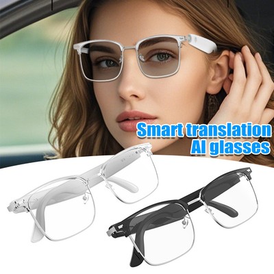 Smart Glasses Wireless Bluetooth Brille Translator Earbuds Übersetzer Kopfhörer