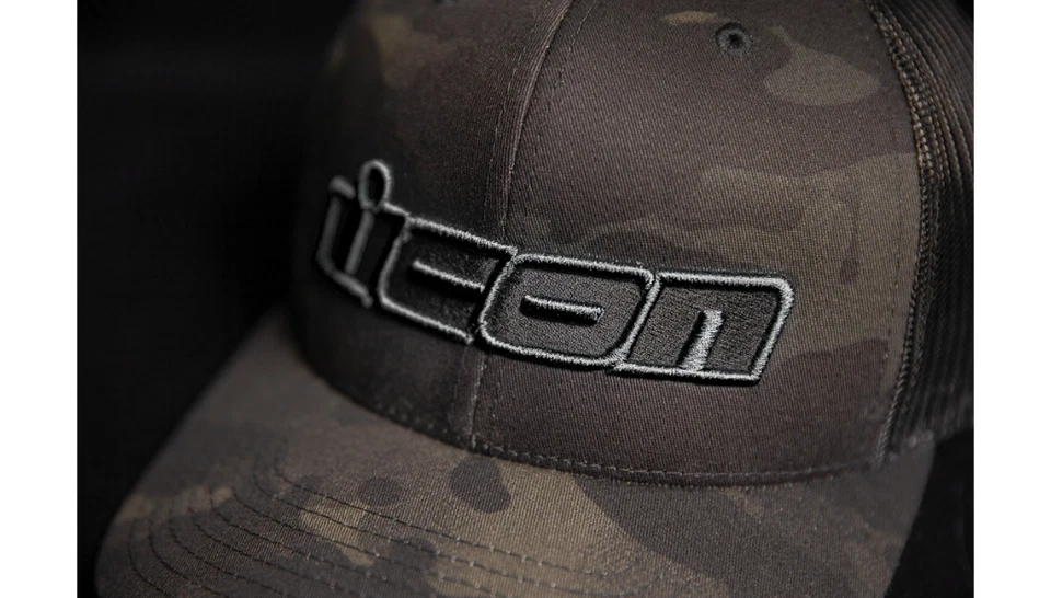 NUEVO ICON 2501-3662 MC Punch Hat - SnapBack/Talla Única - Negro Camuflaje - MOTOCICLETA Foto 3 de 4