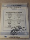 🔥SGT. Slaughter WWF 1986 9/21/86 Signed Autograph Offical Line Up Card VERYRARE — photo 1