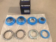 OLD SCHOOL BMX TIOGA BEARTRAP 2 HEADSET GT HAWAIIAN BLUE 1" threaded NEW tange