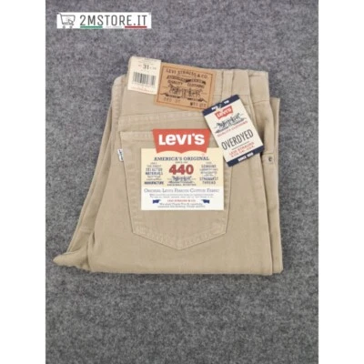 Jeans LEVI'S 440 Beige Regular Fit Jambe Droite Vintage 1996 Boyfriend - Photo 1/4