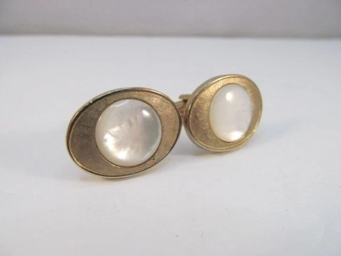 Gemelos ovalados Dante madreperla firmados de colección Foto 4 de 4