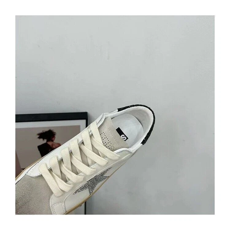 Golden Goose Women Leather Retro Casual Flats Shoes Lace Up Shoes - Image 4 of 4