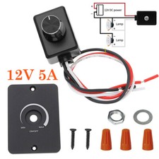 DC 12V PWM Mini Dimmer Switch LED Dimmer Switch for Campervan Motorhome Cars New