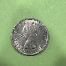 1965 Great Britain Coin 2 Two Shillings KM# 906 Queen Elizabeth Europe England