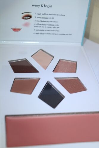 STILA Merry Bright Collectible Palette Travel Mirror Eye Shadow Lip&Cheek Cream - Picture 2 of 5