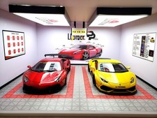 Display Box GARAGE 2 Parking for 1/18 Scale Cars NOT CARS INCLUDED READ DESC