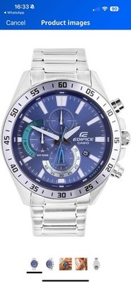 Casio Silver Mens Chronograph Watch Edifice EFV-620D-1A2VUEF
