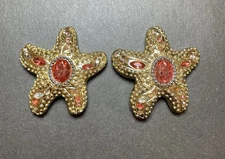 Lindsay Phillips Shoe Snaps Gold Tone Star Fish