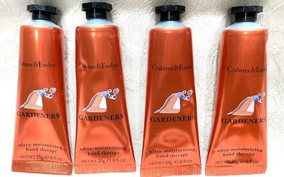 Crabtree & Evelyn Gardeners Ultra Moisturising Hand Therapy .9 oz SET of 4