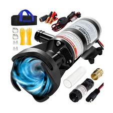 RV Macerator Pump 12V Portable Waste Water Pumps Sewage Pump for RV, 12GPM Su...
