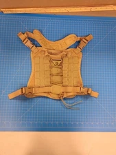 Tactical Dog Harness Vest Medium Tan Military Molle Adjustable Pet Training Gear