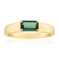 Cavill Ring Indigolith 0,545Ct Oktagon Sterlingsilber Vergoldet Damen