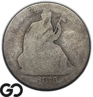 1876-CC Seated Liberty Half Dollar, Scarce Carson City Mint Issue