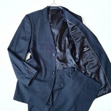  Big Size Giorgio Armani Setup Suit Navy Plaid Pattern