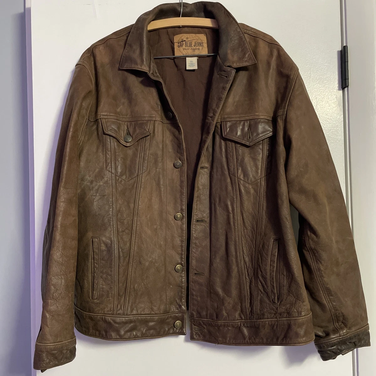 Gap Leather Outer Shell Coats, Jackets & Vests for Men for sale