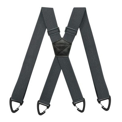 Men's suspenders, striped, extra strong, wide 3.8 cm, with adjustment