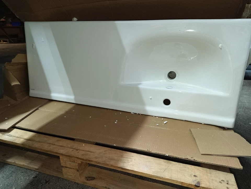 Plan vasque CeramiqueN gauche P.48 x L.124 cm Réf AHCBG1201 DELPHA - Photo 4/4