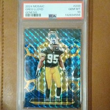 Panini 2024 Mosaic Greg Lloyd #233 Genesis Mosaic Prizm PSA 10 Steelers NFL Card