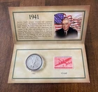 1941 Historic Walking Liberty Stamp Coin Collection Half Dollar Silver