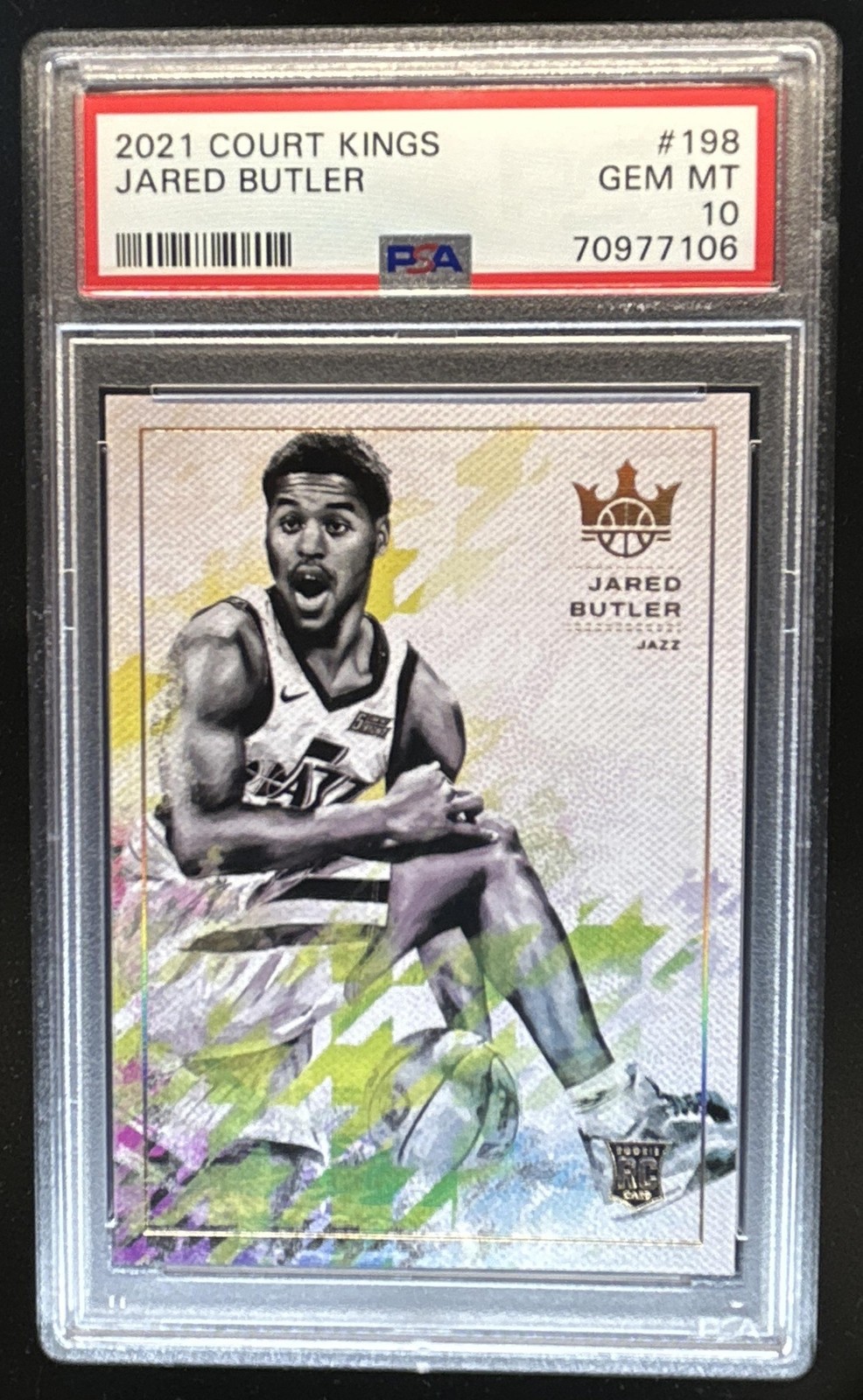 2021-22 Panini Court Kings Jared Butler RC Rookie #198 Jazz PSA 10 GEM MINT