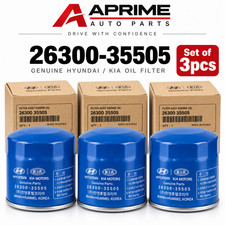 Set Of 3pcs Hyundai Kia Engine Oil Filter 2630035505 For 97-22 New Set Of 3pcs Hyundai Kia Engine Oil Filter 2630035505 For 97-22 New