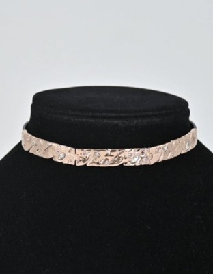 Alexis Bittar | Rose Gold Crystal Leather Choker