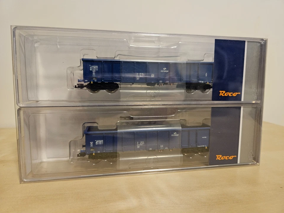 Roco 37651, Spur TT, 2-tlg. Set Offene Güterwagen Eanos, PKP Cargo, Ep. VI, #1