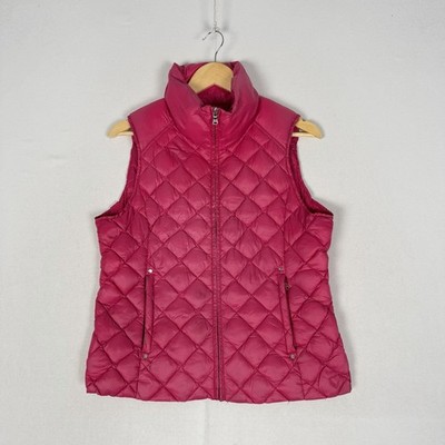 Ralph Lauren Daunensteppweste Damen Medium Hot Pink Full Zip Puffer Gilet