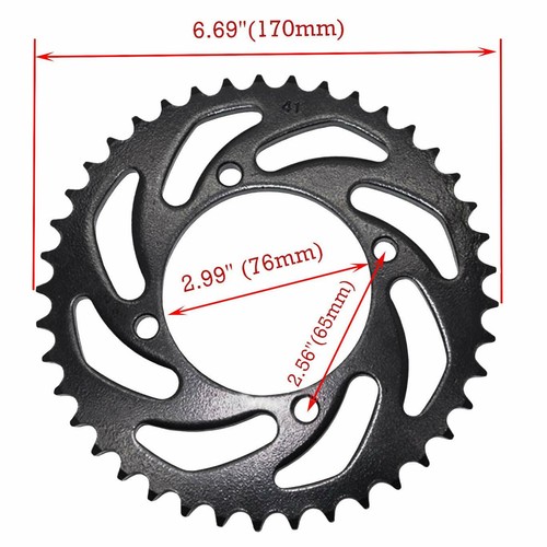 Rear 80/100-12 Wheel Tire Rim Brake for Dirt Bike Apollo Taotao 70 CRF50 110cc - Picture 3 of 8