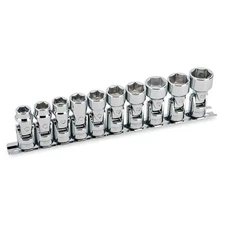 Powerbuilt® 10pc 3/8in Dr. Metric Universal Joint Socket Set 6 Pt. - 641715