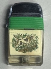 VINTAGE SCRIPTO VU HUNTING DOG SCENE GREEN BA...