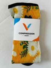 Viasox Compression Socks Size S/M Floral Print