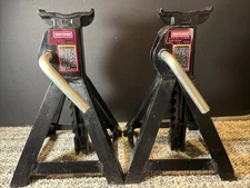 PAIR (2) CRAFTSMAN SEARS ROEBUCKS CO. 2 1/4 TON 4,500 LBS JACK STAND NO. 50176