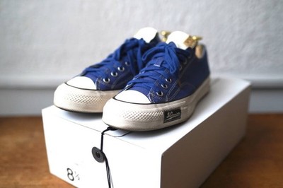 Used 2023 Visvim Skagway Lo Canvas Sneakers Size US 8.5 Navy