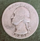 1943 S San Francisco Washington Silver Quarter