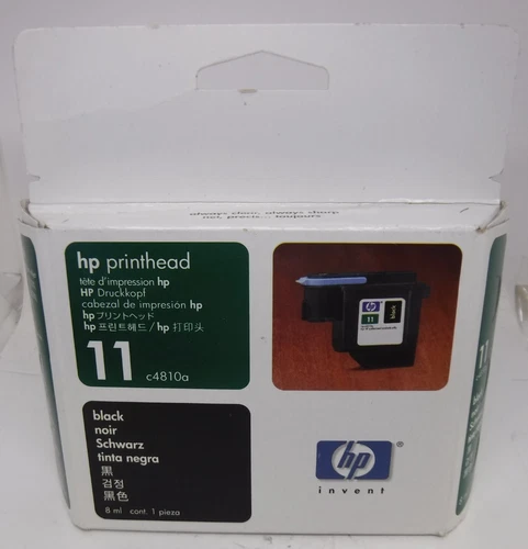 Genuine OEM HP 11 (C4810A) Black Printhead – DesignJet – 2005 – New – Sealed