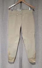 Horze Breeches Women Size 32 Grand Prix Beige Equestrian Riding Pants Knee Patch