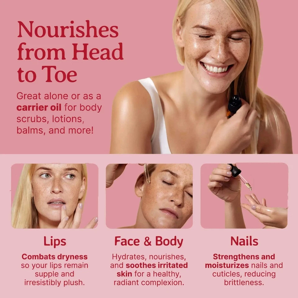 Organic Cold-Pressed Red Raspberry Seed Oil 100% Pure Skin Hair SPF Moisturizer - Image 4 of 4