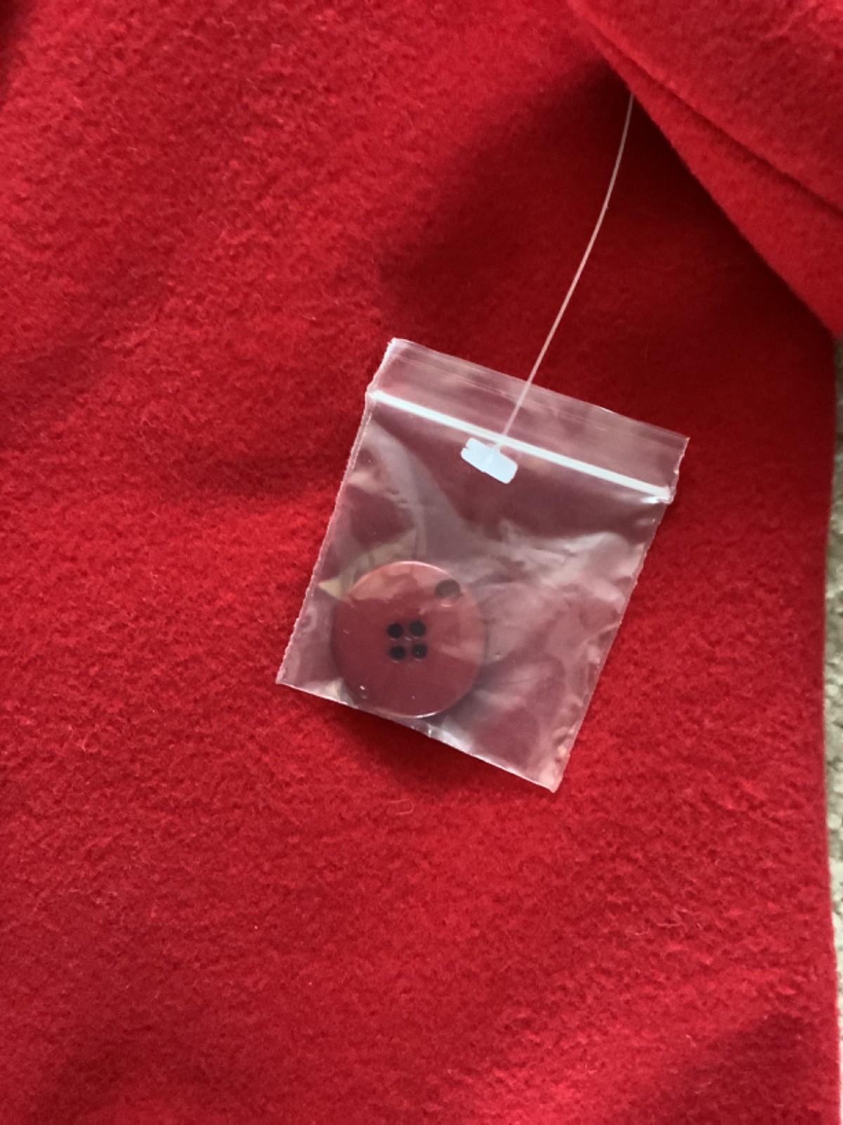 WOMENS SOLID RED 100% WOOL DOUBLE BREASTED OVERCO… - image 5