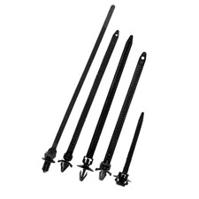 Conjunto de 100 bandas de clip de cremallera sujetador de línea de arnés de cables de auto con arnés de cables mixtos