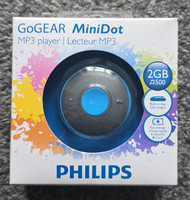 Philips GoGear MiniDot 2GB MP3 Player Rechargeable Blue BNIB