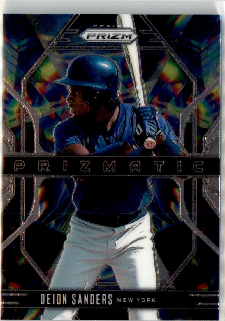 Deion Sanders #15 Baseball Cards 2025 Panini Prizm Prizmatic trading card — raw and PSA graded price guide