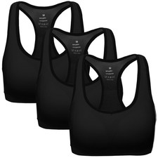MIRITY Women Racerback Sports Bras - High Impact Workout Gym Activewear Bra Pack
