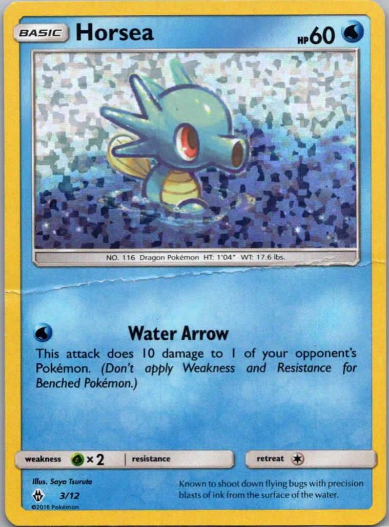 Pokemon TCG Horsea 3/12 McDonalds Collection 2018 Holo DMG