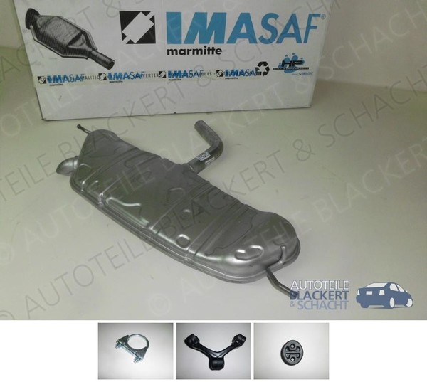 Imasaf ESD Auspuff Endtopf + Anbauteile für VW Golf V + Golf Plus 1.4 2003-2009-image