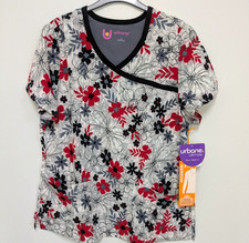 Urbane Modern Fit Scrub Top 9071, Sz.XL. Color Multi, Tailored To Flatter NWT